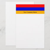 Kantoorbenodigdheden met vlag van Armenië Briefpapier (Voorkant / Achterkant)