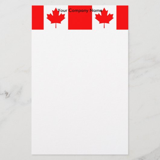 Kantoorbenodigdheden met vlag van Canada Briefpapier (Voorkant)