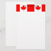 Kantoorbenodigdheden met vlag van Canada Briefpapier (Voorkant / Achterkant)