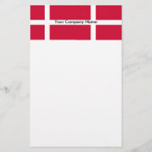 Kantoorbenodigdheden met vlag van Denemarken Briefpapier (Voorkant)