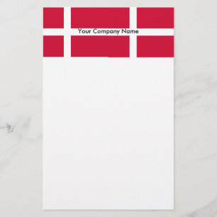 Kantoorbenodigdheden met vlag van Denemarken Briefpapier