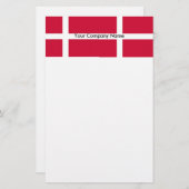 Kantoorbenodigdheden met vlag van Denemarken Briefpapier (Voorkant / Achterkant)