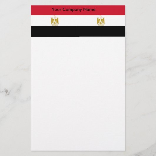 Kantoorbenodigdheden met vlag van Egypte Briefpapier (Voorkant)
