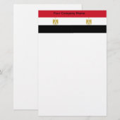 Kantoorbenodigdheden met vlag van Egypte Briefpapier (Voorkant / Achterkant)