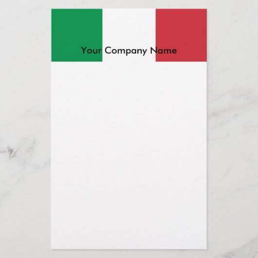 Kantoorbenodigdheden met vlag van Italië Briefpapier (Voorkant)