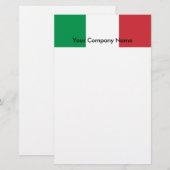Kantoorbenodigdheden met vlag van Italië Briefpapier (Voorkant / Achterkant)