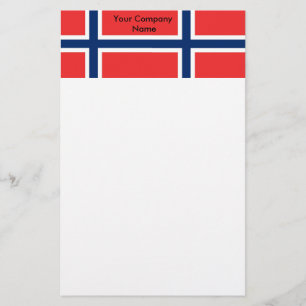 Kantoorbenodigdheden met vlag van Noorwegen Briefpapier