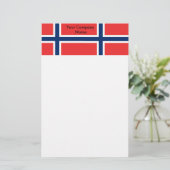 Kantoorbenodigdheden met vlag van Noorwegen Briefpapier (Staand voorkant)