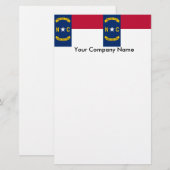 Kantoorbenodigdheden met vlag van North Carolina Briefpapier (Voorkant / Achterkant)