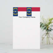 Kantoorbenodigdheden met vlag van North Carolina Briefpapier (Staand voorkant)