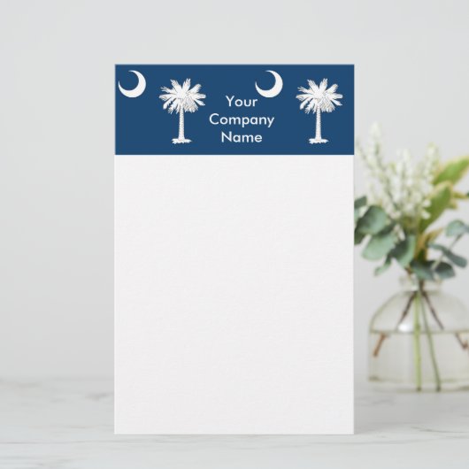 Kantoorbenodigdheden met vlag van South Carolina Briefpapier (Staand voorkant)
