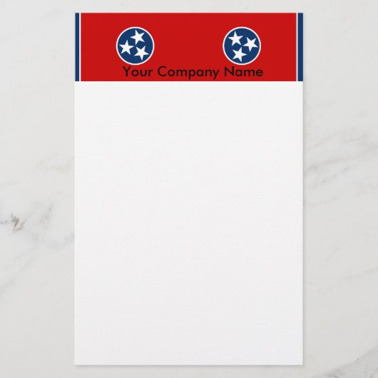 Kantoorbenodigdheden met vlag van Tennessee Briefpapier (Voorkant)