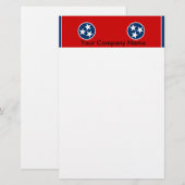 Kantoorbenodigdheden met vlag van Tennessee Briefpapier (Voorkant / Achterkant)