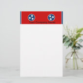 Kantoorbenodigdheden met vlag van Tennessee Briefpapier (Staand voorkant)