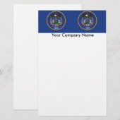 Kantoorbenodigdheden met vlag van Utah Briefpapier (Voorkant / Achterkant)