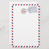 kantoorbenodigdheden van het Blue Postal Service C Briefpapier (Voorkant / Achterkant)