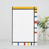 kantoorbenodigdheden van mondrian briefpapier (Staand voorkant)