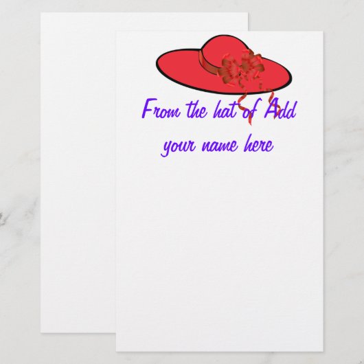 kantoorbenodigdheden van rood pet briefpapier (Voorkant / Achterkant)