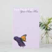 kantoorbenodigdheden voor "monboogvlinder" briefpapier (Staand voorkant)