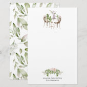 Kantoorbenodigdheden voor tuinbouwkundige werken briefpapier (Voorkant / Achterkant)