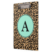 Kantoorblad met monogram en luipaardprint klembord (Links)