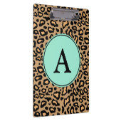 Kantoorblad met monogram en luipaardprint klembord (Rechts)