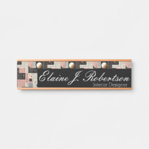 Kantoordeur bord - Mid Century Modern  Deurbordje