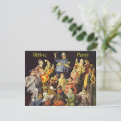 Kantoorfeest Sociale Uitnodiging Clowns Vergaderin (Staand voorkant)