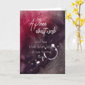 Kantoorhumor Accountant Werk Alcohol Wijn Grappig Kaart (Gele Bloem)