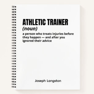 Kantoorhumor definitie notitieboek voor atletiektr