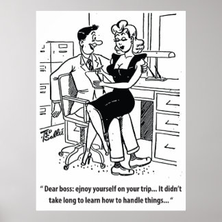 Kantoorhumor, Man en vrouw Poster