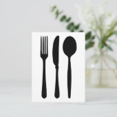 Kantoormachines - vork - mes - spleet briefkaart (Staand voorkant)