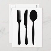 Kantoormachines - vork - mes - spleet briefkaart (Voorkant / Achterkant)