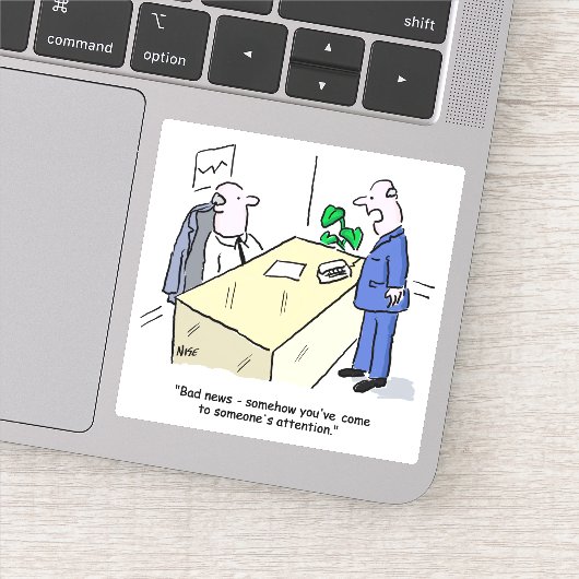 Kantoormedewerker is opgemerkt sticker (Detail)
