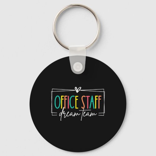 Kantoorpersoneel Droomteam Front Office School Sec Sleutelhanger (Voorkant)