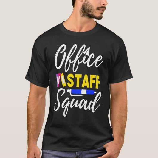 Kantoorpersoneel Squad Matching Group Back To Scho T-shirt (Voorkant)