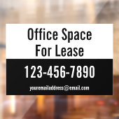 Kantoorruimte te huur Telefoonnummer Zwart & Wit Raamsticker (Vel 2)