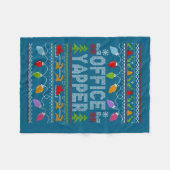 Kantoortater lelijke kersttrui Kerstmis  Fleece Deken (Voorkant (Horizontaal))