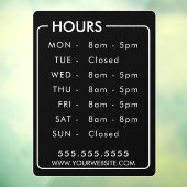 Kantooruren Aangepast winkelvenster Aangepast Raamsticker (Vel 3)