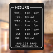 Kantooruren Aangepast winkelvenster Aangepast Raamsticker (Vel 2)