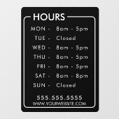 Kantooruren Aangepast winkelvenster Aangepast Raamsticker (Vel)