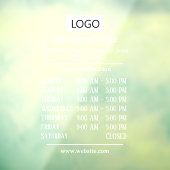 Kantooruren Grootbedrijf Openingstijden Raamsticker (Vel 3)