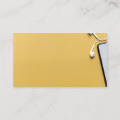 Kantoorwerkruimte | Minimale Gele Achtergrond Visitekaartje (Achterkant)