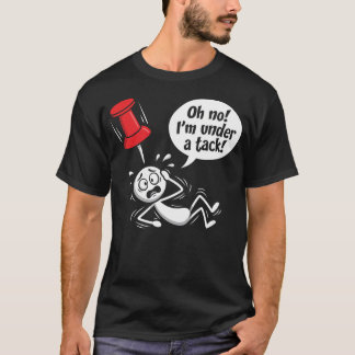Kantoorwoordspel Onder Punaise Staafje Figuur Werk T-shirt