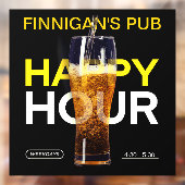Kantoren Bar Pub Openbare Huis Happy Hour Bier Raamsticker (Vel 2)