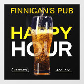 Kantoren Bar Pub Openbare Huis Happy Hour Bier Raamsticker (Vel)