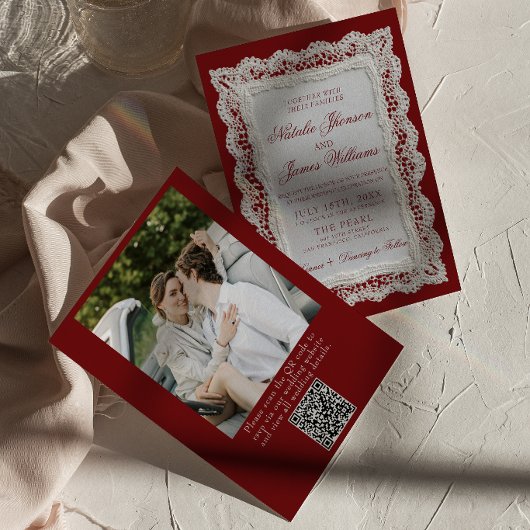 Kantpaars Geld Oude Foto QR-code Huwelijk  Kaart