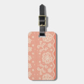 Kantpatroon, bloem vintage 4 bagagelabel (Voorkant verticaal)