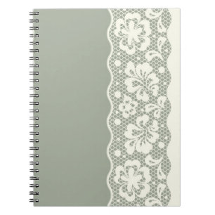 Kantpatroon, bloem vintage 5 notitieboek