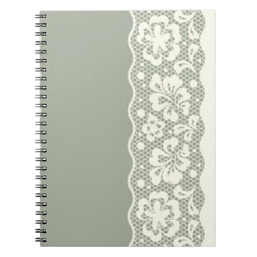 Kantpatroon, bloem vintage 5 notitieboek (Voorkant)